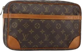 Louis Vuitton Pre-owned Canvas Clutch - Dames - Vintage Clutch - Bruin - ONE Size - Vintage