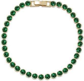 Ettika Cubic Zirconia Tennis Necklace in Green at Nordstrom