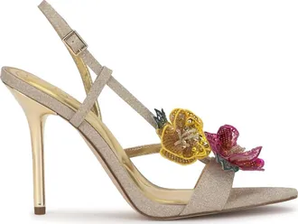 Jessica Simpson Womens Nivory High Heeled Sandal In Gold