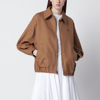 Polo Ralph Lauren Oversized brown cotton windbreaker