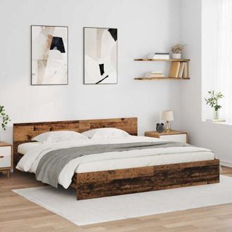 vidaXL vidaXL Struttura del letto con testiera Legno vecchio 180 x 200 cm