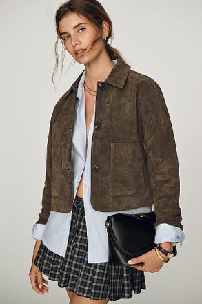 Blank NYC Cropped Suede Jacket