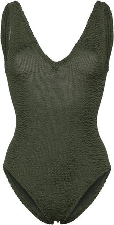 Hunza G Sadie swimsuit - women - Polyamide/Spandex/Elastane - One Size - Green