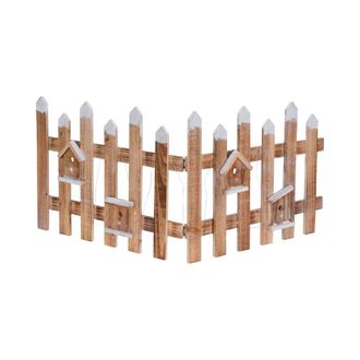 Wadiga Valla decorativa de Navidad con luces LED 98x39cm a pilas temporizador