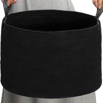 OEM Cesto De Ropa Tuserxln 88l - Homcom - Cesto De Ropa De Algod&oacute;n Con Asas Plegables - 56 X 35,5 Cm - Negro