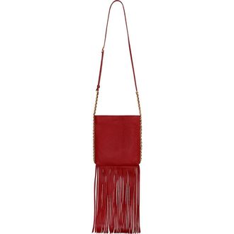 Rebecca Minkoff Carly North/South Fringe Crossbody Bag in Siren at Nordstrom