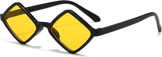 Generic Small Frame Mens Outdoor Sunglasses Womens Driving Commuting Vacation Sun Glasses(Yellow)