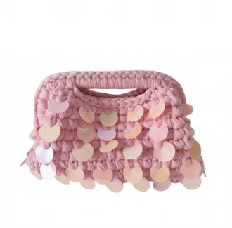 Gemelli Womens Woven Clutch Bag In Pink