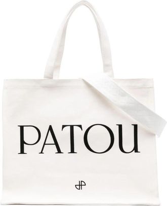 Patou Handbags - Dames - Handtassen - Wit - ONE Size - Katoen - Tassen
