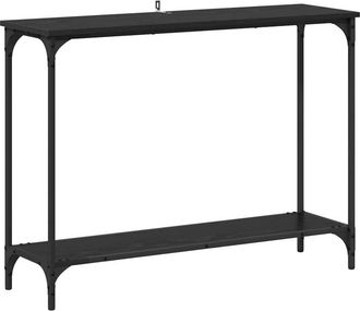 vidaXL Mesa Consola con estante Roble negro 101 x 30.5 x 75 cm vidaXL