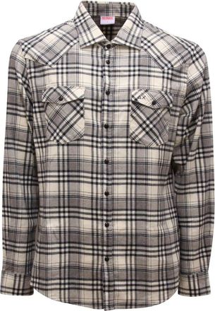 Sun 68 S45109 Macrocheck Flanellen Shirt - Heren - Casual Overhemden - Veelkleurig - M - Katoen - Overhemden