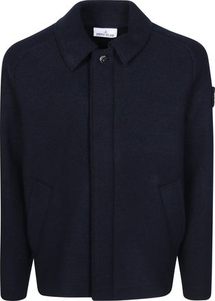 Stone Island Cropped Structured-Collar Cardigan