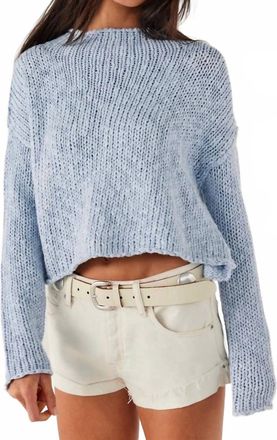 Free People Opal Rollneck Sweater In Blue