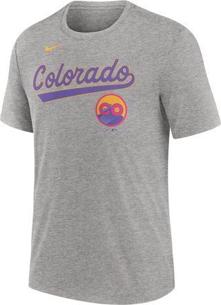 Nike Colorado Rockies City Connect Nike Mens MLB T-Shirt in Grey | NJFD06GDNV-HRM