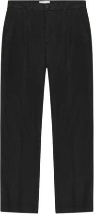 Les Deux Reece Pleated Twill Suit Pants - Dames - Straight fit broeken - Zwart - W30 - Katoen - Broeken