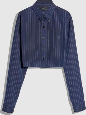 Gucci Pinstripe Cotton Poplin Shirt, Blue