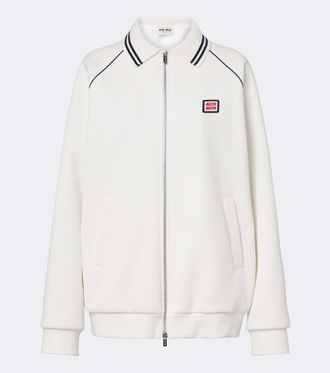 Miu Miu Cotton piqu&eacute; blouson jacket