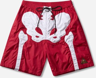 KAPITAL Men s Nylon Bone Swim Trunks Red