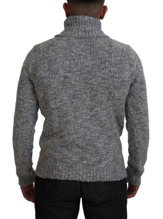 Dolce & Gabbana Mens Wool Knit Turtleneck Gray