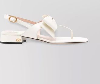 Valentino Garavani leather thong sandals block heel