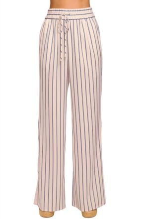 Ramy Brook Sylvie Stripe Wide Leg Pants In Ivory