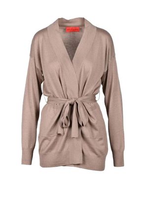 Wild Cashmere Silk Cashmere Cardigan - Taupe