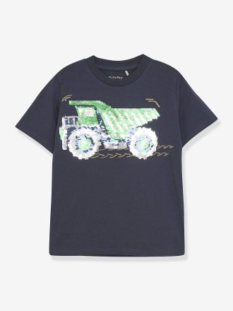 Minymo Jungen T-Shirt mit Wendepailletten Minymo nachtblau