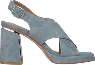 Alma En Pena Wide Strap Sandal - Dames - Sandalen met hakken - Blauw - 38 EU - Leer - Schoenen