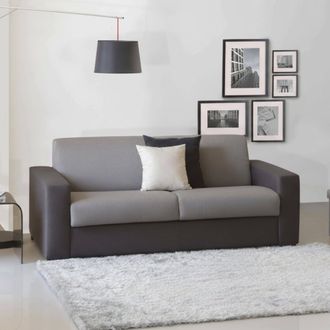 Dmora Talamo Italia - Sofa Cama Aliana, Sof&aacute; De 3 Plazas, 100% Made In Italy, Sof&aacute; De Sal&oacute;n Con Apertura Giratoria, En Tela Acolchada, Con Reposabrazos Est&aacute;