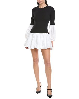 CeCe by Cynthia Steffe Cece Mix Media Balloon Rib Knit Dress