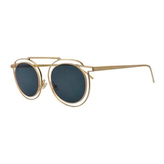 Thierry Lasry Accessoires, unisex, Geel, ONE Size, Handgemaakte Ovale Zonnebril - Oro Rosado