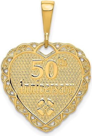 Diamond2Deal 10k Yellow Gold 50th Anniversary Charm