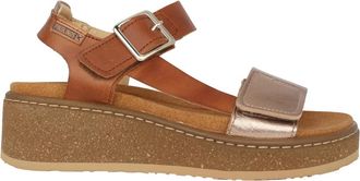 Pikolinos Bruine damessandaal met uitneembaar voetbed - Dames - Sandalen - Bruin - 37 EU - Schoenen