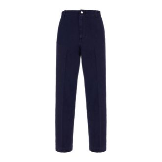 Gucci Washed Denim Pant with Embossed Label - male - Gucci - Straight Fit Jeans - Blue - S - Jeans