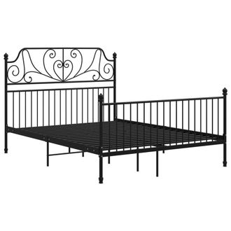 Berkfield Home Bed Frame Black Metal 160x200 cm