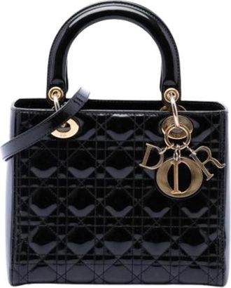 Dior Pre-owned Lady Dior - Dames - Vintage Handtas - Zwart - ONE Size - Leer - Vintage