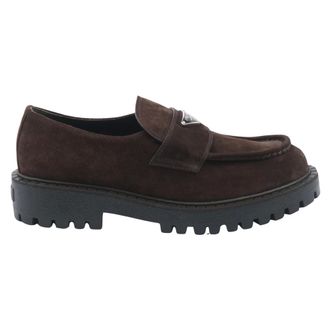 Prada Loafers, male, Brown, Size: 11 US Suede Loafers