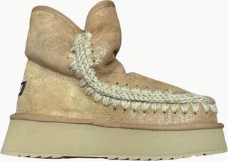 Mou Womens Platform Boot In Dust Savana