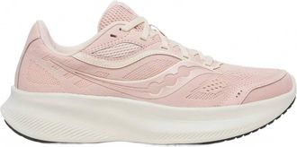 Saucony Womens Ride 18 Running Shoes In Cameo/peony