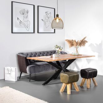 Red Living home24 Polsterhocker Bompard