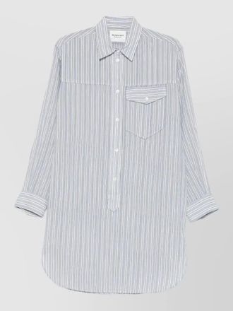 Isabel Marant laurane cotton voile striped shirt dress