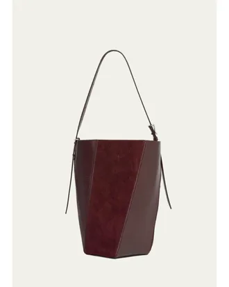 Proenza Schouler Hex Leather & Calf Hair Bucket Bag