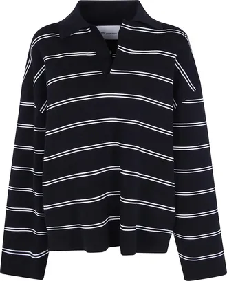 Ami Polo Long Sleeves Striped