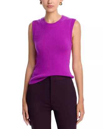 A.L.C. Ian Sleeveless Cashmere Top In Fuchsia