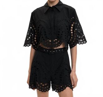 Charo Ruiz Ibiza Storm Boxy Blouse In Black