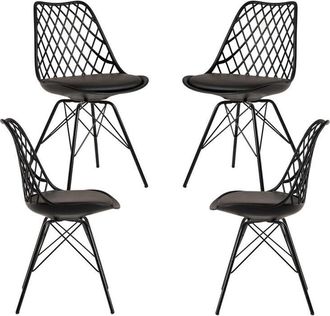Regalos Miguel Regalos Miguel - Packs Sillas Comedor - Pack 4 Sillas Iron Mima - Negro