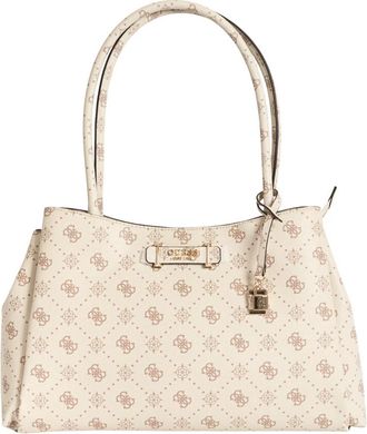Guess Carrie Handtas - Dames - Handtassen - Beige - ONE Size - Leer - Tassen