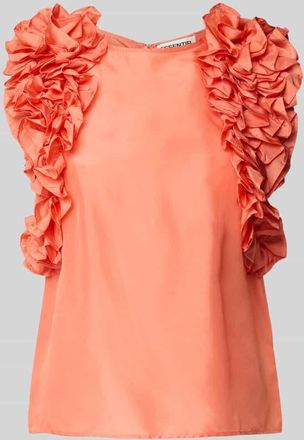 Essentiel Regular Fit Blusenshirt mit R&uuml;schen Modell Honour in Orange, Gr&ouml;&szlig;e 34