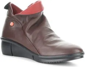 Softinos Rara Wedge Bootie in 002 Wine Smooth Leat at Nordstrom Rack, Size 7-7.5Us / 38Eu