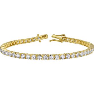 LuvMyJewelry Divine 10K Yellow Gold Lab Grown Diamond Tennis Bracelet - 3.4mm at Nordstrom